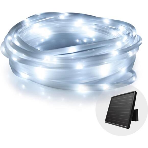 40 Ft. Weatherproof Auto Solar Power Outdoor Patio Flexible 100 LED Rope Lights - Picture 1 of 5